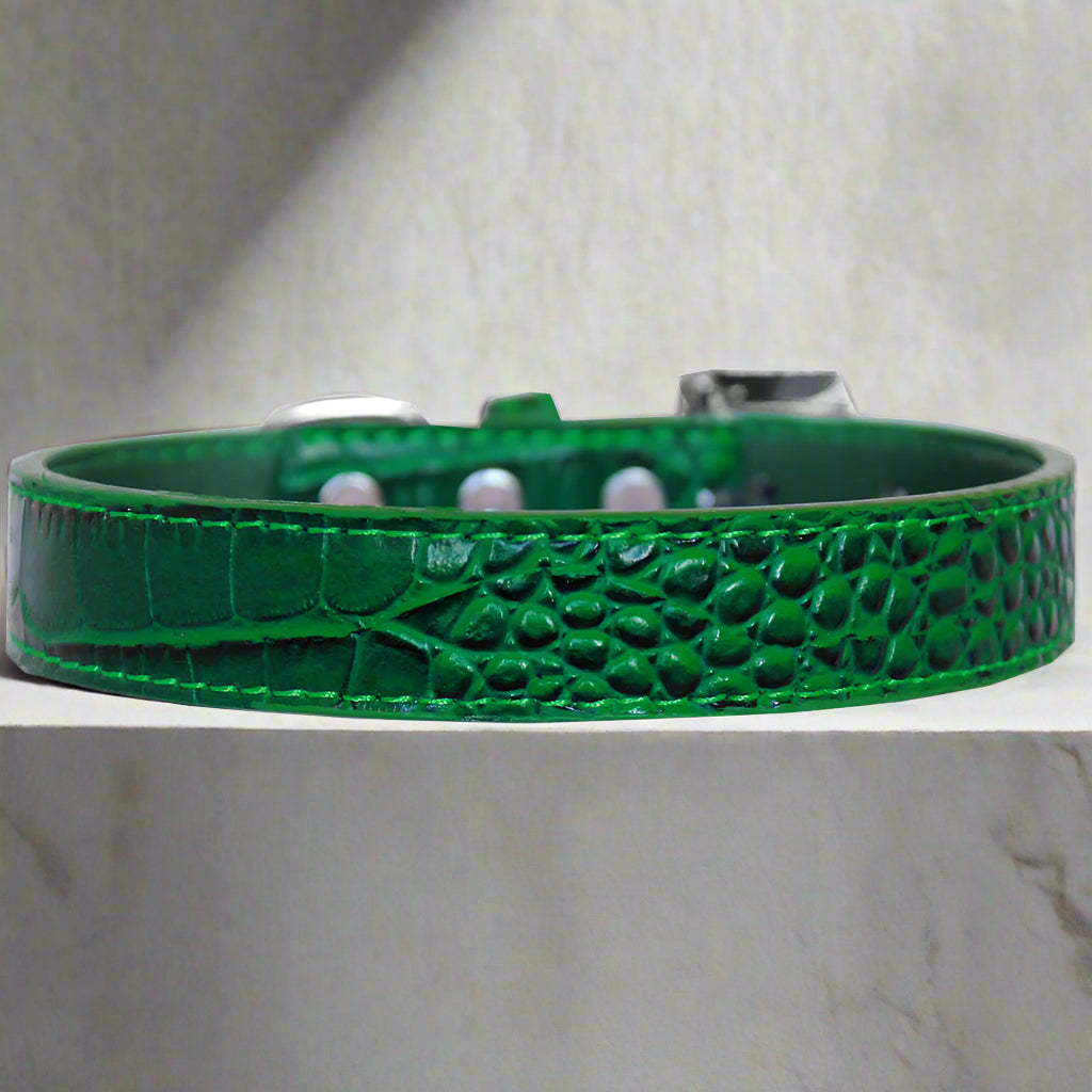 Tulsa Plain Croc Dog Collars - Dog Collars - Designer Croc