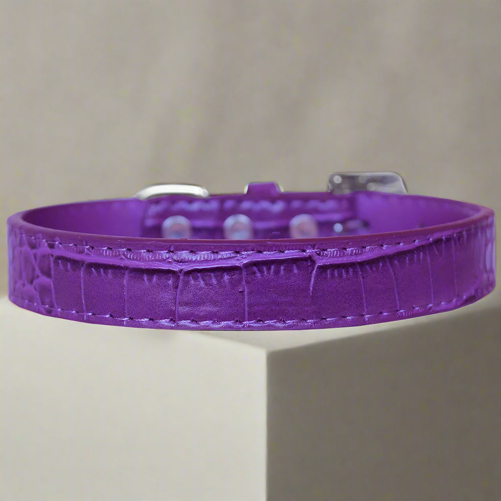 Tulsa Plain Croc Dog Collars - Dog Collars - Designer Croc