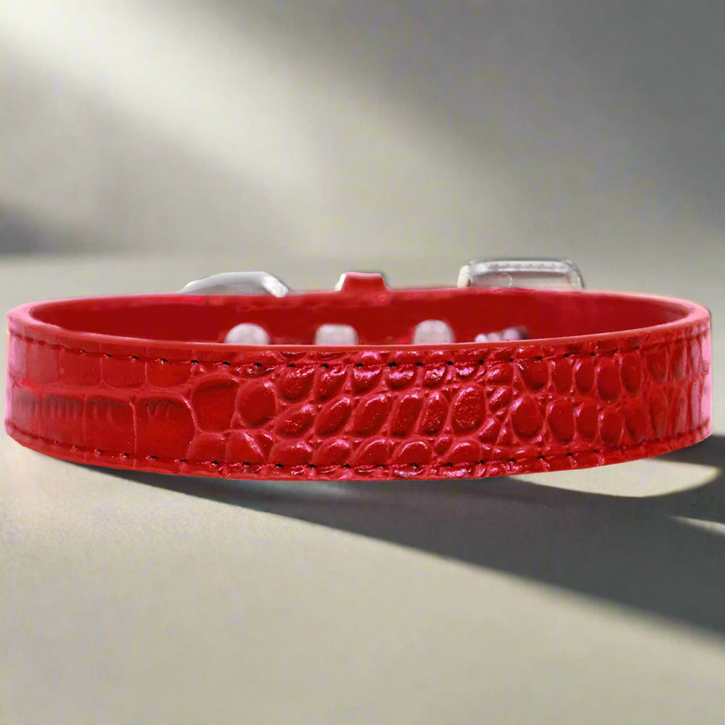 Tulsa Plain Croc Dog Collars - Dog Collars - Designer Croc
