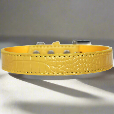 Tulsa Plain Croc Dog Collars - Dog Collars - Designer Croc