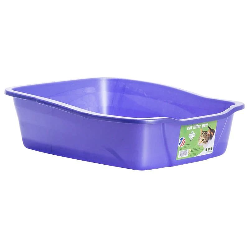 Van Ness Cat Litter Pan with Dip in Front Assorted Colors