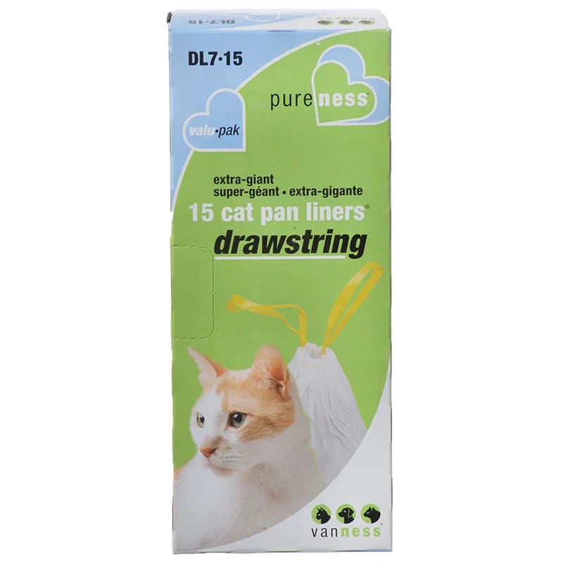 Van Ness PureNess Drawstring Cat Pan Liners - Litter Box
