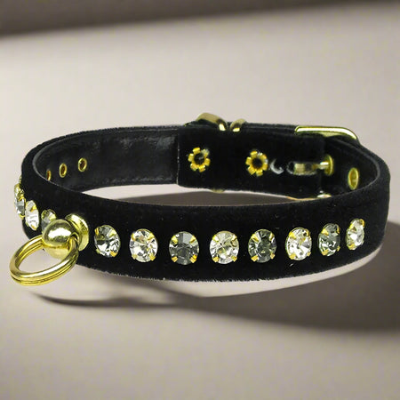 Velvet Deluxe Dog Collar - Dog Collars - Velvet