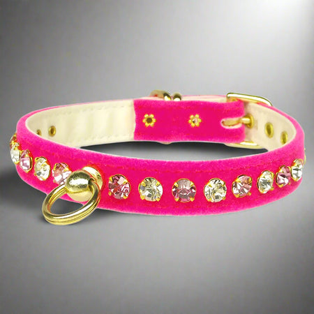 Velvet Deluxe Dog Collar - Dog Collars - Velvet