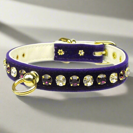 Velvet Deluxe Dog Collar - Dog Collars - Velvet