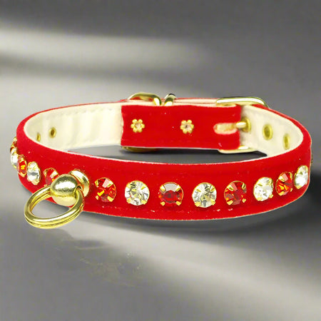 Velvet Deluxe Dog Collar - Dog Collars - Velvet