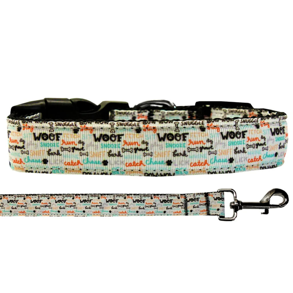 Woofs A Lot Nylon Dog Collars & Leashes - Dog Collars